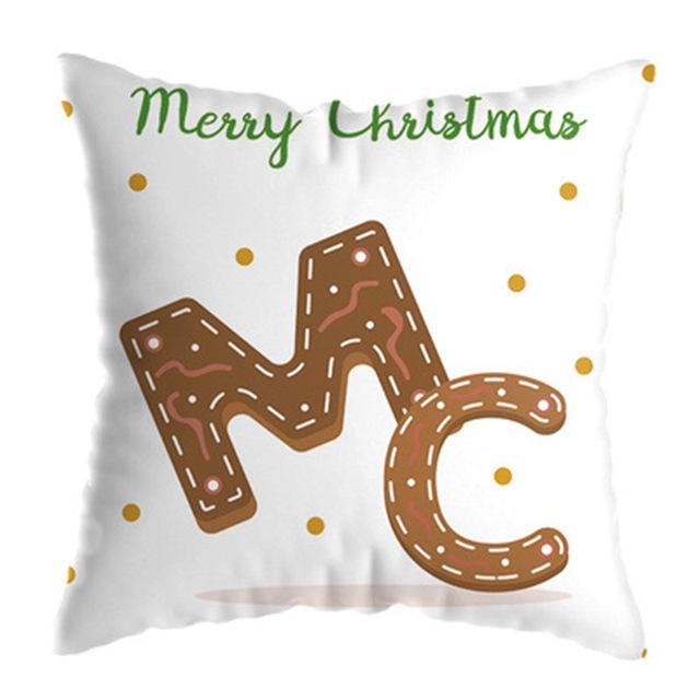 Kissenbezug Weihnachtsmann Kissenbezug Dekoration Niedlicher Cartoon Schneemann Kissenbezug Zuhause Sofa Lendenwirbelstütze Stickerei