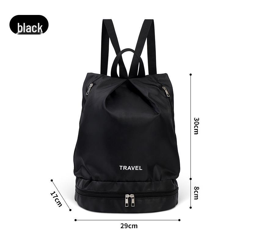 

Waterproof Double-Layer Wet/Dry Separation Backpack – Unisex Gym, Beach & Outdoor Toiletry Bag чёрный