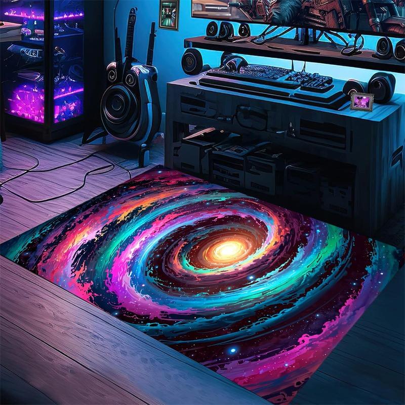 Sternenhimmel Teppich Esports Zimmer Verschleißfeste und Rutschfeste Bodenmatte für Kinderzimmer Wohnzimmer Schlafzimmer Gaming Teppich Heimdekoration