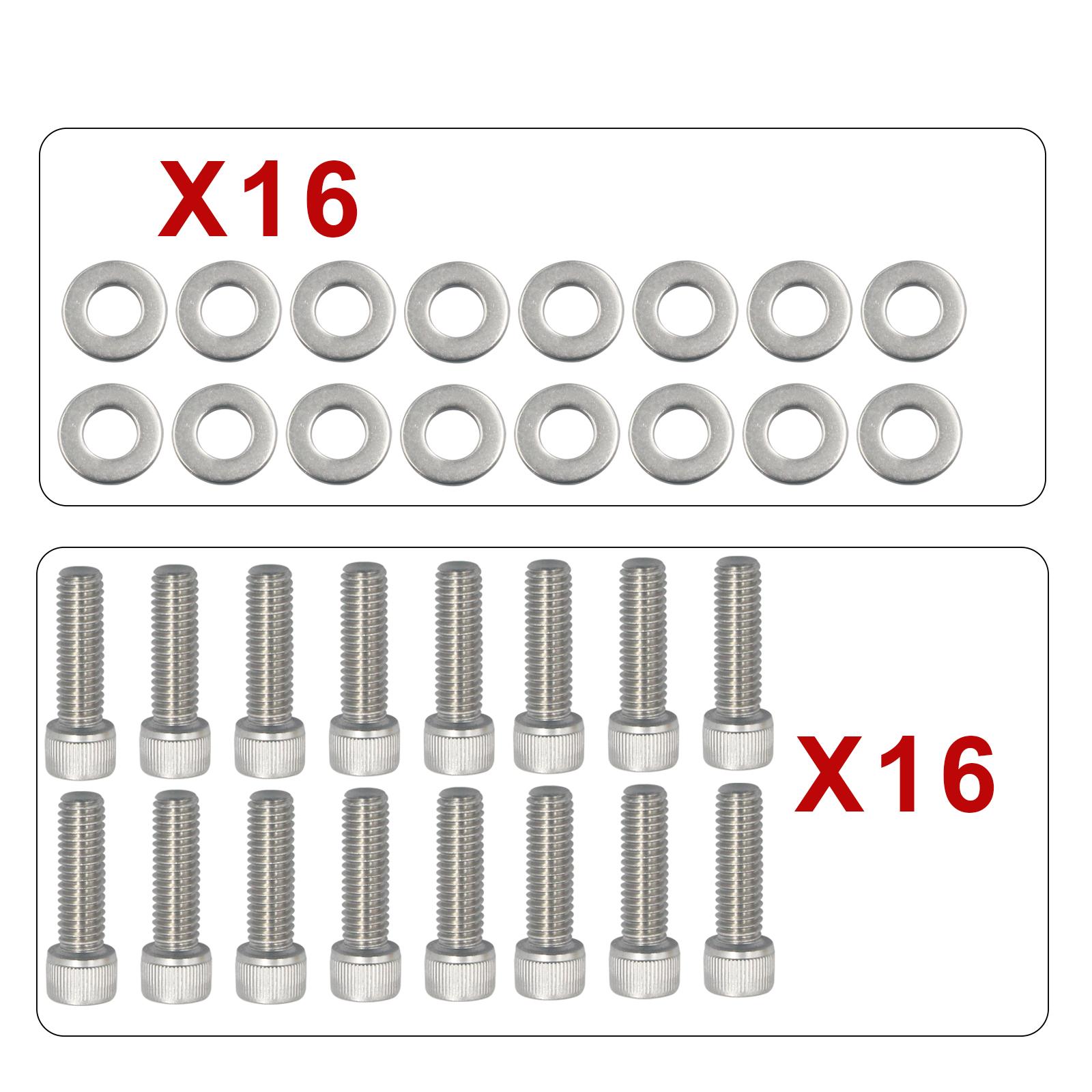 Stainless Steel Manifold Kit, with Socket Head Washers for 396 402 427 454 Engines