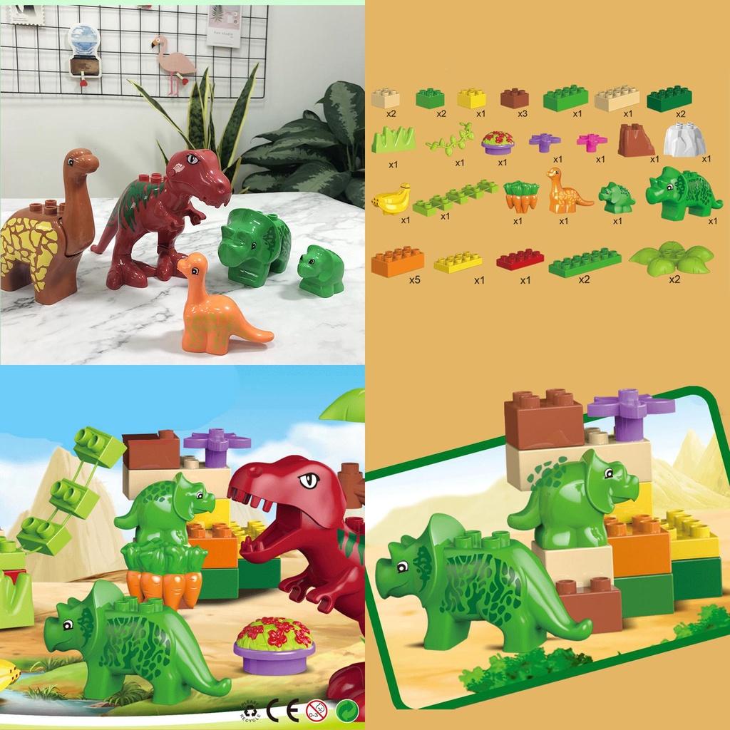 40 Stück Dino Paradies Bausteine Set Leicht Und Langlebig Für Sicheres Spielen