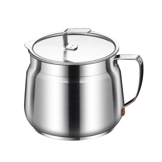 Bacon Grease Container with Strainer And Lid 1.5/2L Stainless Steel Container 1.5 Liter ordinary
