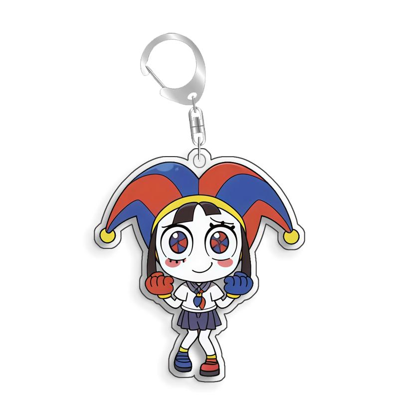 For The Amazing Digital Circus Pomni Zooble Gangle Kinger Ragatha Acrylic Selfmade Cute Cartoon Anime Keychain Pendant Toy Gift 5cm