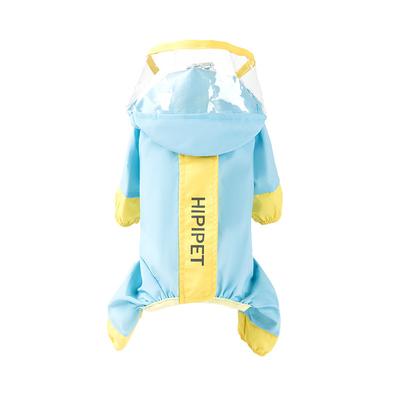 Hunderegenmantel vier Beine allumfassend reflektierend Zug kontrastfarben Lade-Regenmantel Frühling und Sommer Regentage draußen Haustier Hundekleidung
