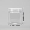 WTEMPO Clear Plastic Empty Decorative Jars with Lids Transparent Daily Items Wide-Mouth Refillable Storage Containers Festive Party Decor Storage Jars