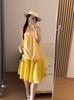 Korean Niche Thin Strip Holiday Loose Casual Versatile Adjustable Curved Sling Vest Women