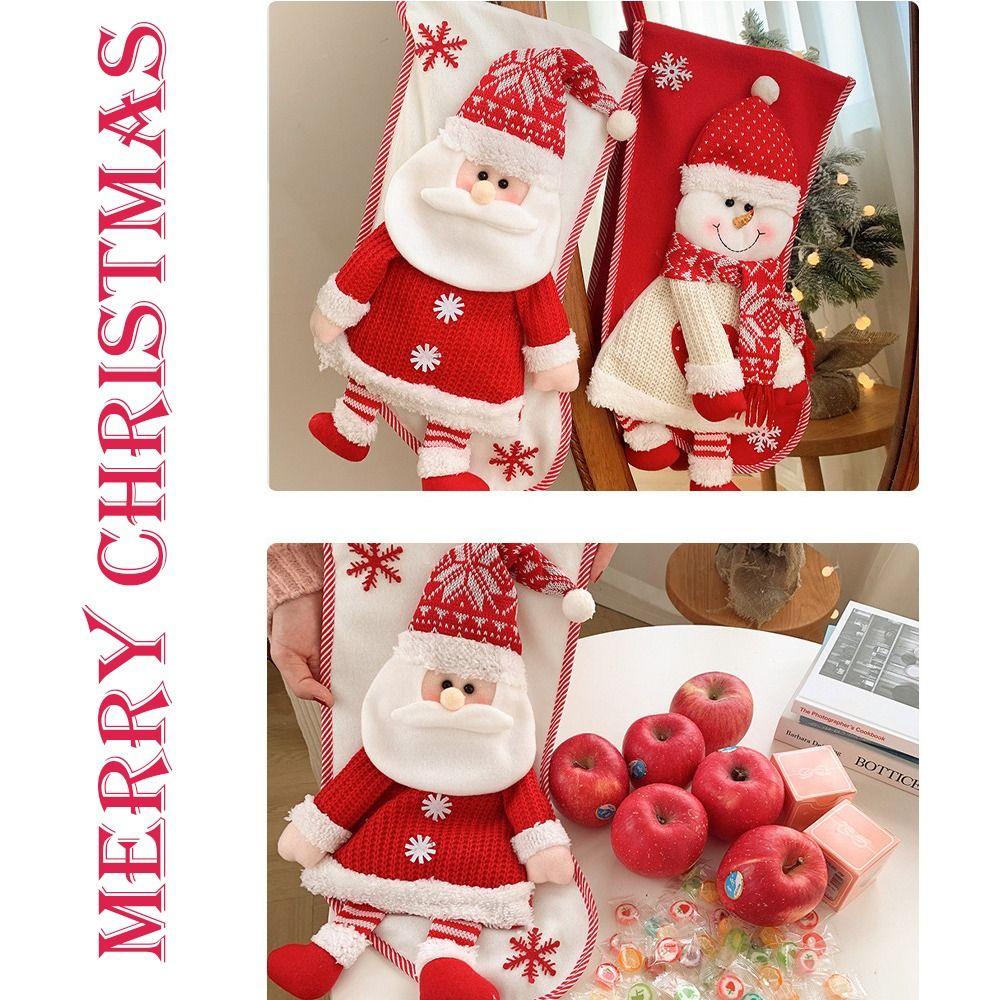 Moș Crăciun Geantă Cadou de Crăciun Decor Home Ciorapi Genți Depozitare Pom de Crăciun