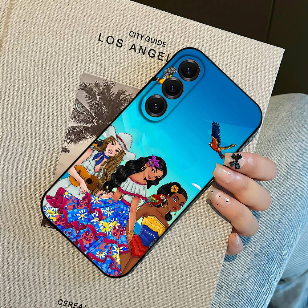 Venezuela Aesthetic Art Phone Case Silicon Phone Case For Samsung S24, S25 S22,S30,Note20,Lite,Ultra,Shockproof, Black,Case