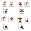 3pcs/set Christmas Tree Elk Snowman Alloy Brooch Fashionable Christmas Corsage Jewelry Accessory Party Festival Gift