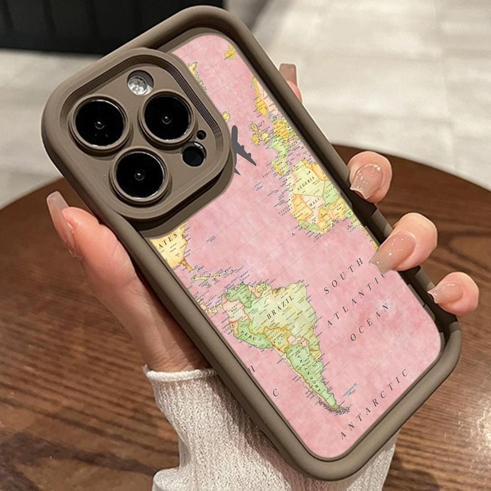 LZ24 Map airplane trajectory art Silicone Phone Case for Xiaomi 11 Lite 5G 14T Redmi 14C 13C A3 Note 12 11 9 10 13 Pro Plus Shockproof Back Cover