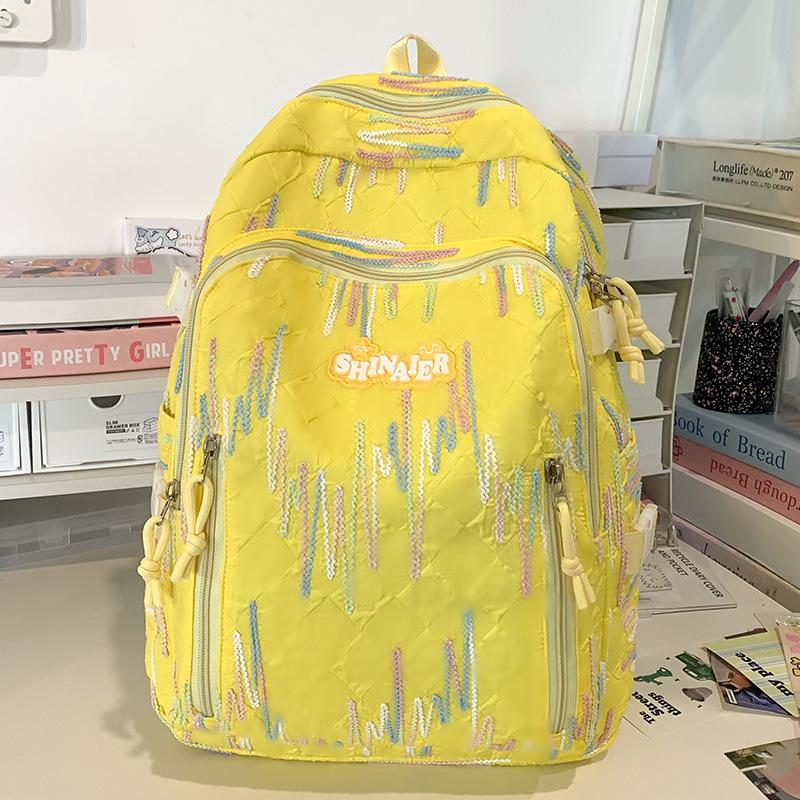 Schulranzen für Kinder Grundschüler Mädchen Junior High School Schüler College-Studenten Buchstaben-Rucksack