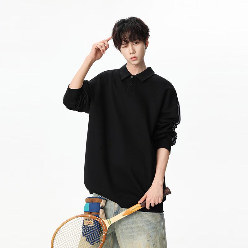 

TOM ADAM Striped Loose Long-Sleeve Collegiate Sweatshirt 3XL