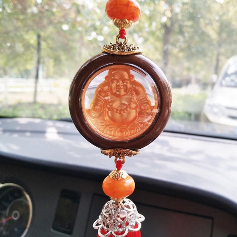 Alloy Imitation Mahogany Buddha Guanyin Car Ornament