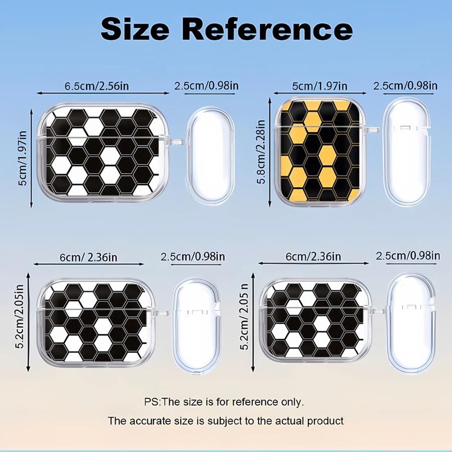 Clear Earphone Cases Cover Case For Airpods Pro3 3 4 Pro Pro2 1 2 Retro Honeycomb Net