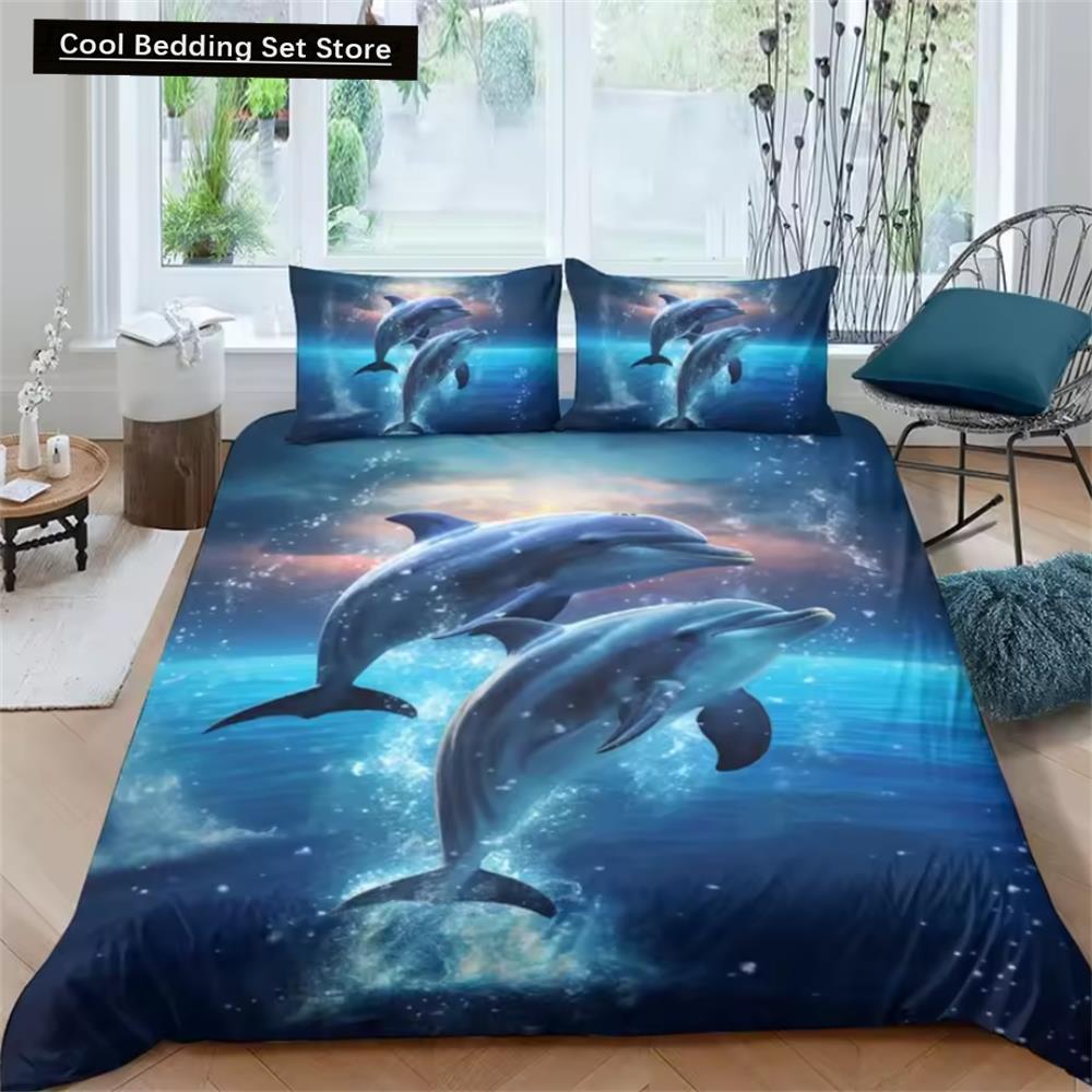 

Комплект из 3-х предметов, ультрамягкий, с 3D-принтом «Дельфин», идеально подходит для спален и гостевых комнат. В комплект входит 1 пододеяльник + 2 наволочки. EU single(135x200cm)