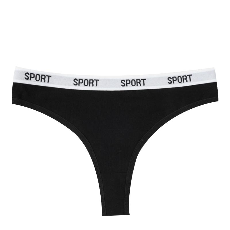 

Женские сексуальные бесшовные хлопковые стринги с низкой посадкой, дышащие спортивные стринги с буквенной резинкой L