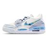 Jordan Legacy 312 Slip Resistant Abrasion Resistant Low top Vintage Basketball Shoes Men's White Gray Blue HQ1190-101(Team47-312)