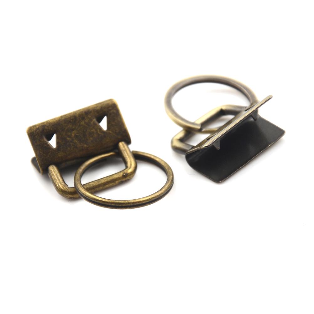 10 ks 25mm Hardware na klíčenku Dělený kroužek pro zápěstní poutka Bavlněný klip s ocáskem