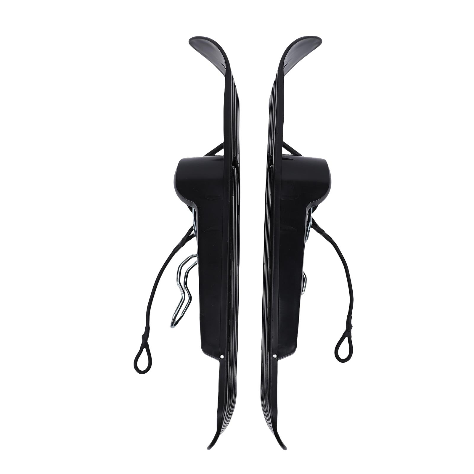 

2 Pcs Stroller Skis Plastic Metal Pet Stroller Cart Snow Sled Board for Snowfield