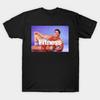 Men Black Print T-shirt Fitness  Schwarzenegger No-Cut Transfer Paper Print Cotton Tshirt