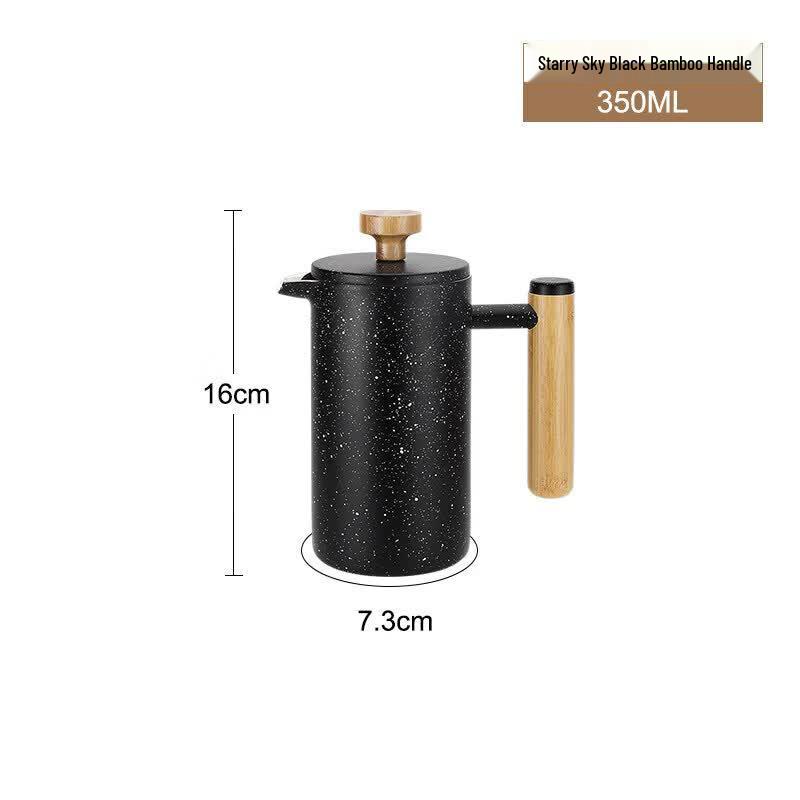 Qīwēi 750ML Satin Finish Stainless Steel French Press
