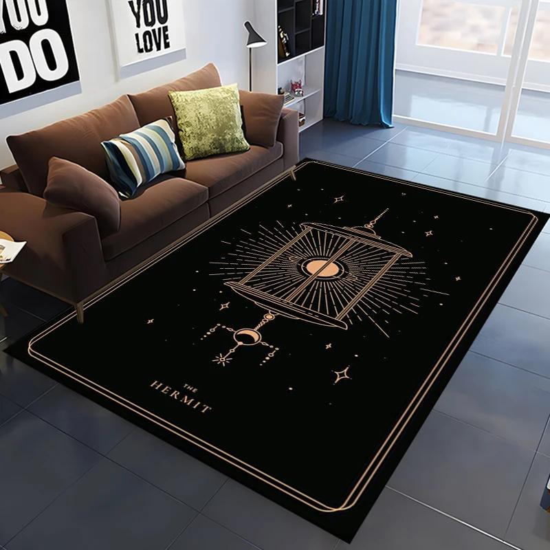 15 Size Tarot Printed Carpet for Living Room Home Decor Large Area Rug Bedroom Floor Rug Non-slip Easy Washable Mat  Floor Mats