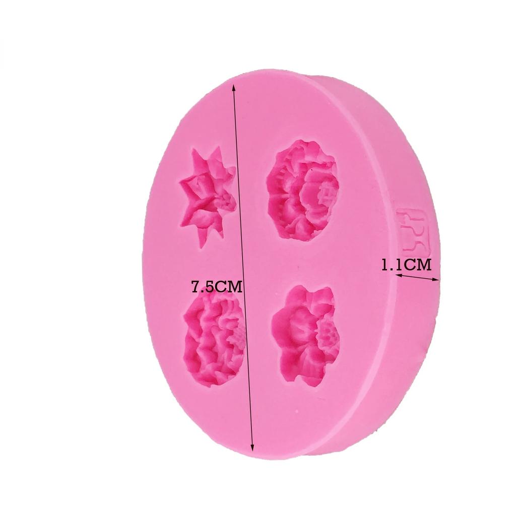Flower Silicone Mold Fondant Cake Decorating Tools Cupcake Jelly Candy Chocolate Decoration Baking