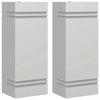 VidaXL Outdoor Wall Lights 2pcs Silver Stainless Steel, Outdoor Wall Lighting, Garden Wall Lamp, 4006323