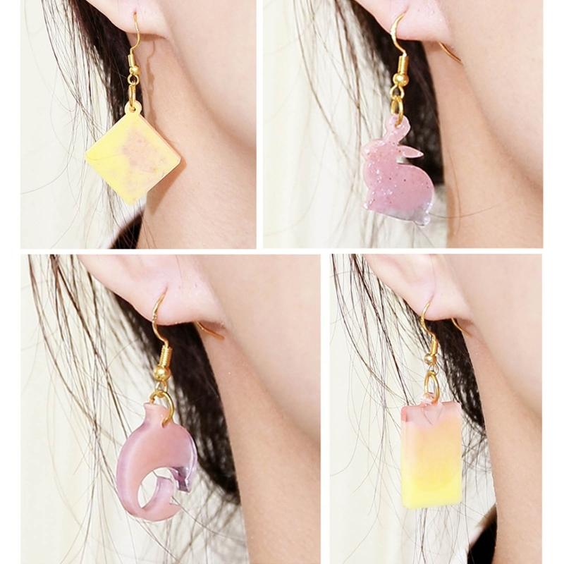 Silicone Earring Mold Kit for DIY Jewelry Crafting Unique Epoxy Dripping Glue Earring Mold Jewelry Mould for DIY Lovers