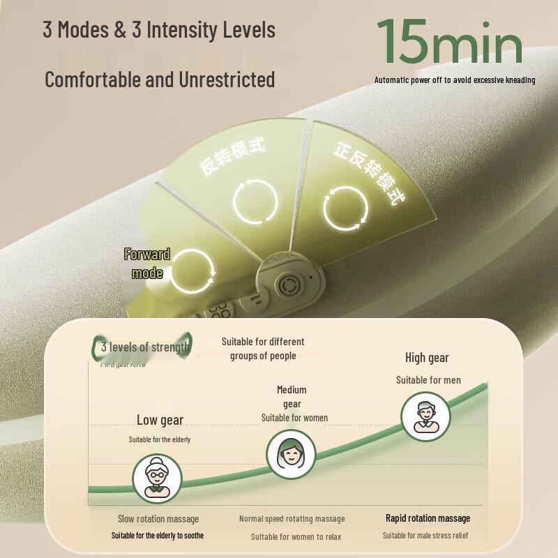 Bear Portable Multi-Body Kneading & Hot Compress Massager CN plug (adapter included)