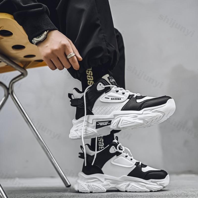 Fashion Niche Design Men's Thick Soled Casual Sports Shoes 2025 Autumn Fashion Trend Versatile Mesh Comfortable Low Top Chunky sneakers