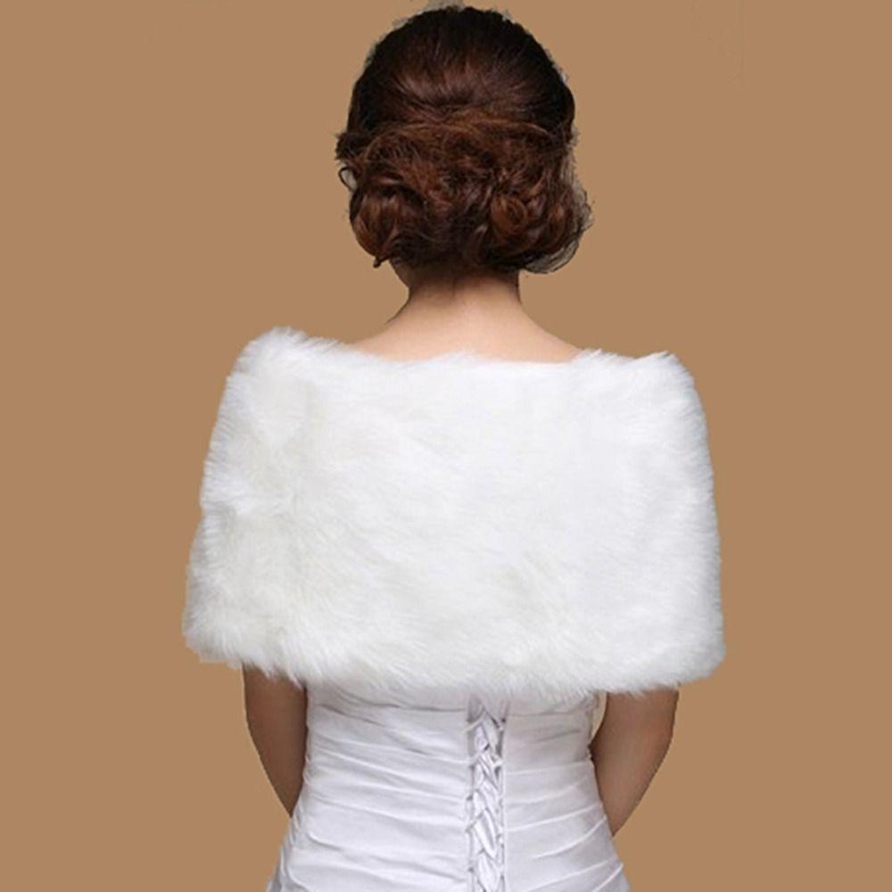 Faux Fur Rabbit Fur Bow Scarves Pearl Bride Shoulder Fake Collar Vintage Plush Bowknot Shawl  Daily
