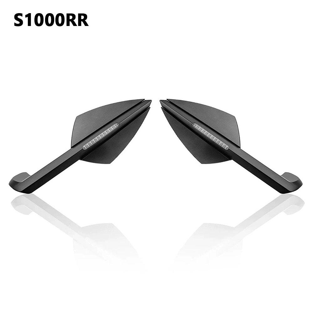 

Мотоциклетные зеркала заднего вида со светодиодными указателями поворота для BMW S 1000 RR S1000 RR S1000RR 2019-2025 Аксессуары для боковых зеркал чёрный