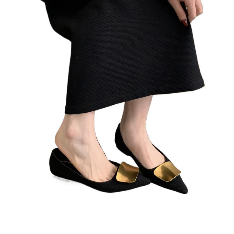 Pointed-toe Low-cut Single Shoes - Women's Spring-autumn New Style Casual Flat Shoes