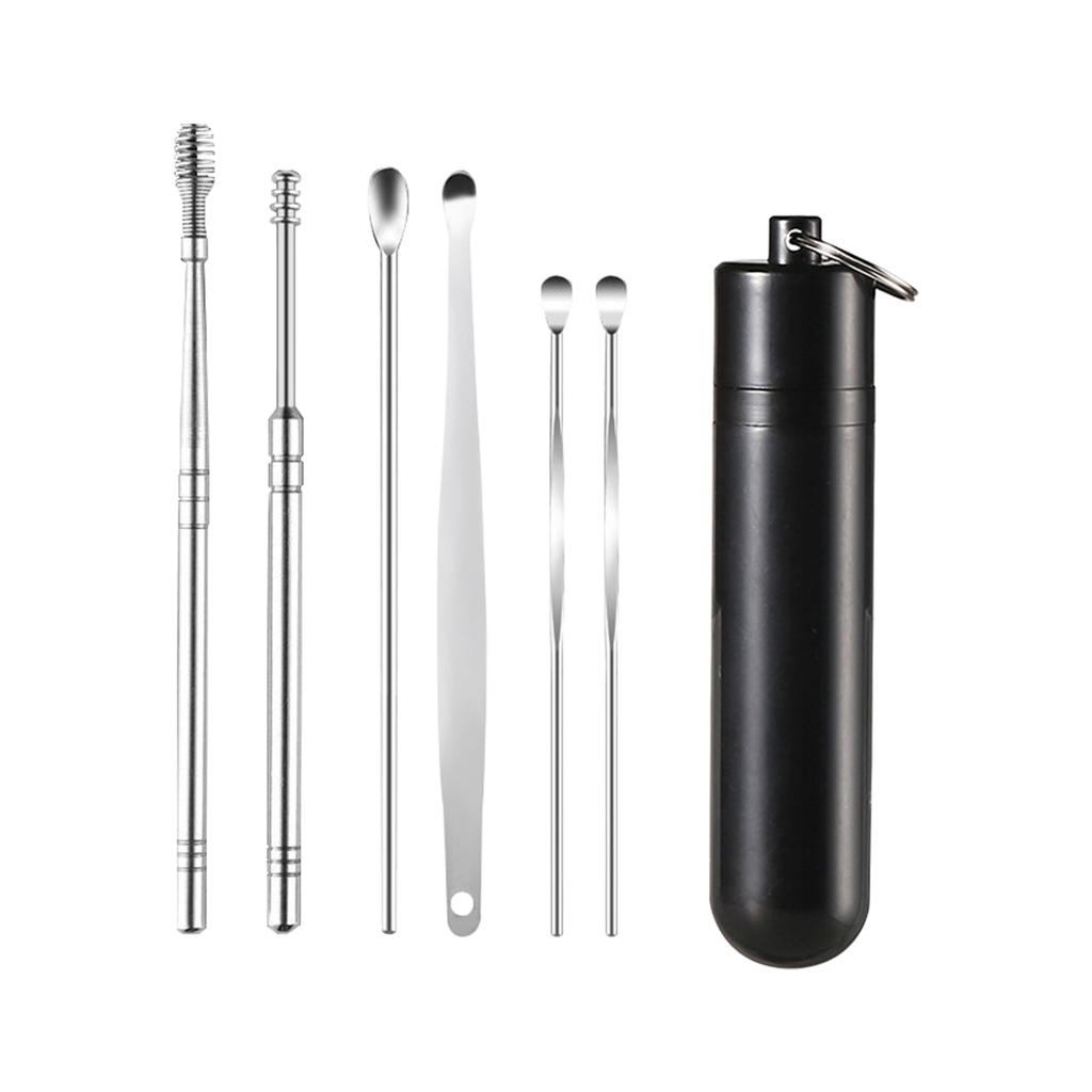 6 Counts/Set Ear Wax Removal Tool Set With Storage Tube