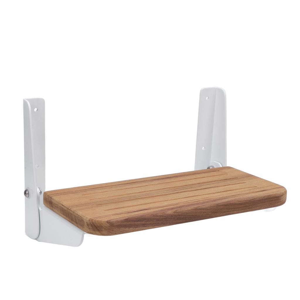 Klappbare Teakholz-Fußstütze mit Aluminiumlegierungs-Halterung Platzsparende faltbare Fußstützplatte für Bootssteuerstand