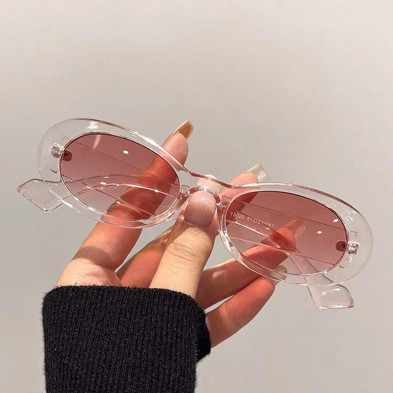 

Fashion Vintage Oval Sunglasses Women Luxury Brand Designer Small Frame Trending Sun Glasses For Men Travel Punk Shades UV400 As The Picture