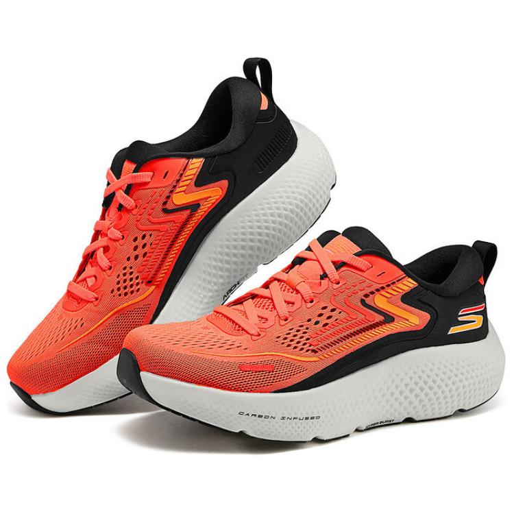 Skechers Arch Fit Sports Casual Durable Breathable Low Top Training Running Shoes Men sneaker Orange White 246078-RDBK