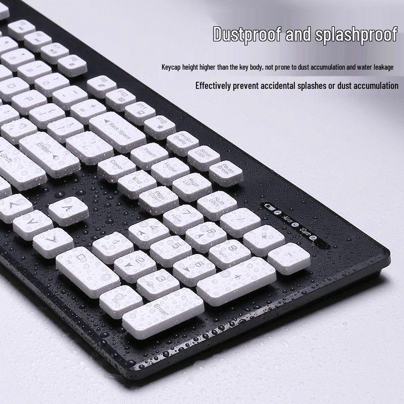 Silent Wireless/Wired Keyboard & Mouse Set for Girls - Ideal for Laptops, Office & Home Use.