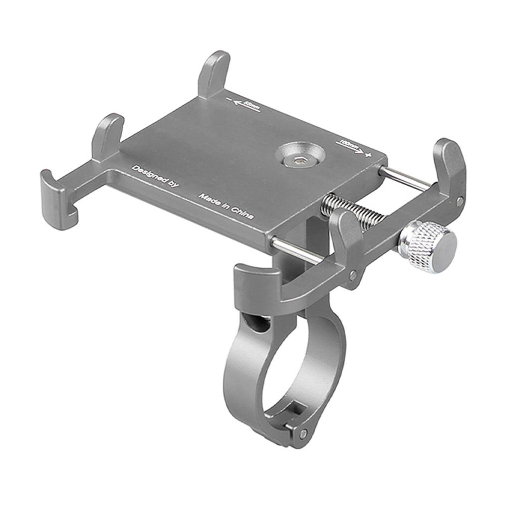   Anti-slip     Phone Holder Mount Aluminum Bike Handlebar Mobile Phone Holder Handlebar Clip Stand for 3.5-6.2inch Smart Mobile Phon