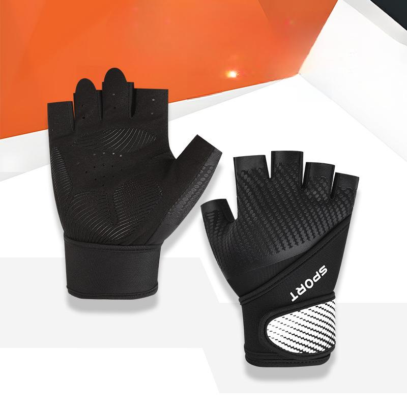 Sports and Fitness Gloves for Men and Women Half Finger Weightlifting Dumbbell Horizontal Bar Bicycle Anti Slip Anti Cocoon Outdoor Cycling Gloves