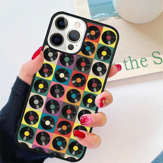 Vinyl Record Blue Label Music Classic Phone Case Cover For iPhone 17 Air 15 16 Pro Max 14 13 12 11 Pro Max Plus