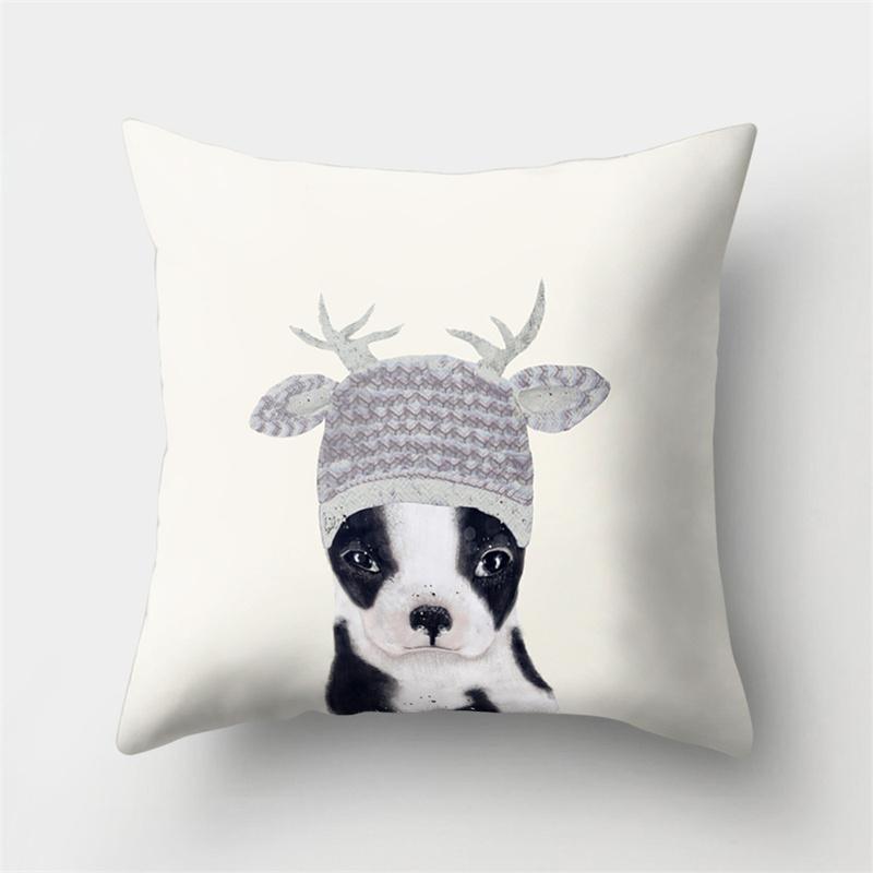 Cute Animal Dog Deer Bear Cushion Cover Home Living Room Sofa Bedroom Decorative Pillow Pillow Cover