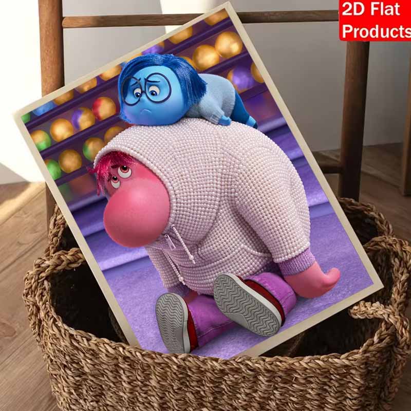 Disney S Inside Out Pearl Art Whimsical Creative Pearl-Style Illustration Kit 5D DIY Pearl Embroidery Mosaic Cross-Stitch Kit for Home Decor