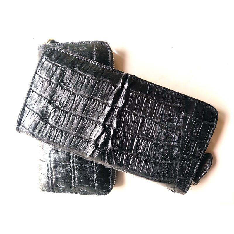 

Импортный Клатч из Крокодиловой Кожи Модная Большая Мужская Сумка Одномолниевая Сумка Большая Вместимость Кошелек с Множеством Отделений для Карт Кошелек Thai crocodile tail fin