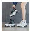 6668 leather women's shoes spring and autumn new muffin thick-soled inner height-increasing sports and leisure shoes