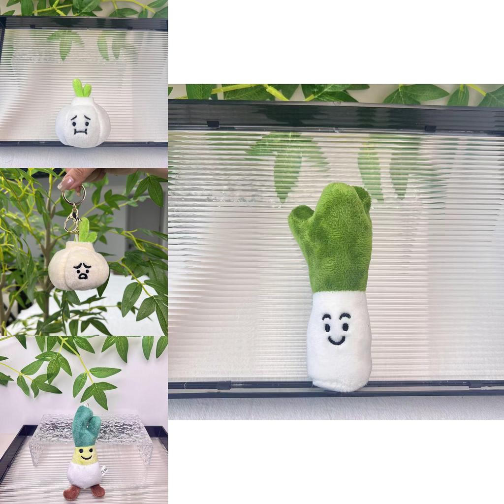Charming Plush Vegetable Hang-on Keychains Featuring Lovable Garlic Onion Pepper And More