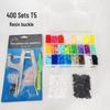 460-Piece No-Sew Baby Snaps Kit: Hand Press Pliers, Colorful Resin Buttons, Installation Tools