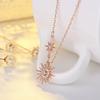 Rose Gold Sun Necklace Fashionable Micro-inlaid Collarbone Chain