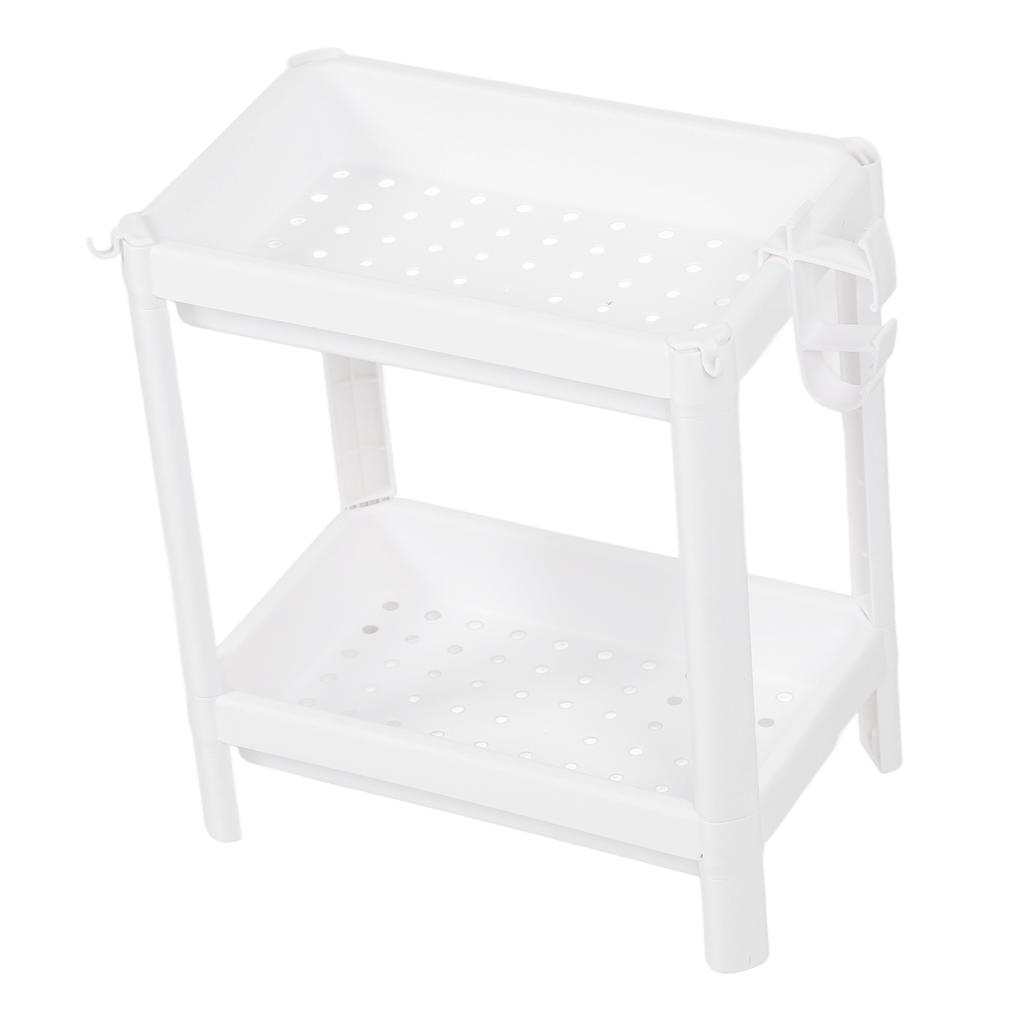 Bathroom Tower Shelf Plastic Freestanding Storage Rack Organizer Multifunctional Shelving Unit for Living Room Bedroom